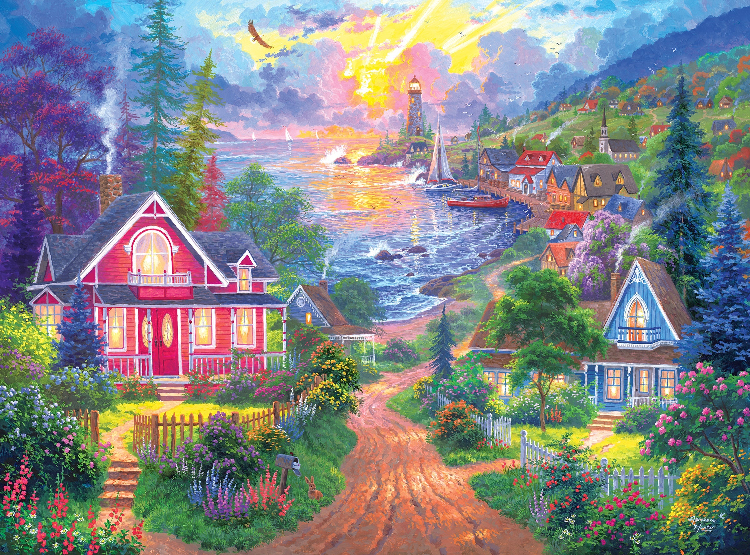 Hot Sale! Abraham Hunter 1000 - Piece Coastal Living Jigsaw Puzzle for Ages 10+